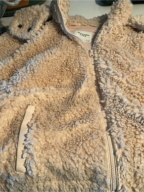 Abercrombie & Fitch Kids Cream Sherpa Zip Jacket